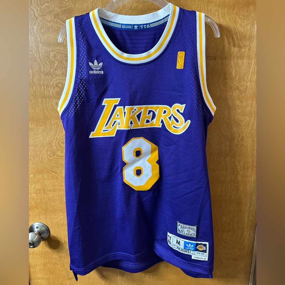 Adidas Kobe Bryant Purple #8 LA Lakers Basketball Jersey Mens Medium